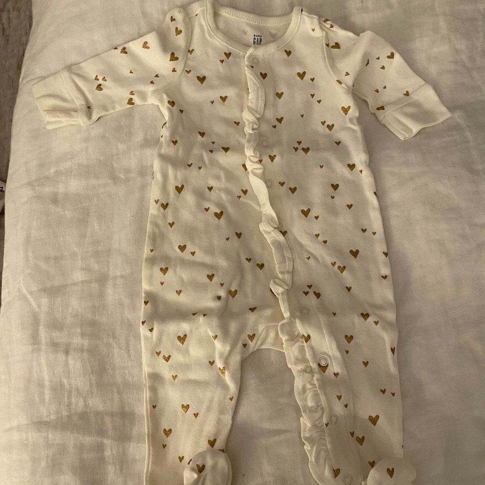 Baby Organic Cotton Ruffle Footed One-Piece